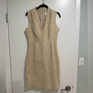 Kate Spade Textured Tan Midi Dress